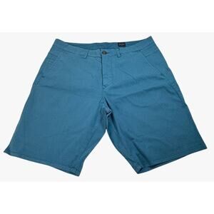 Good Man Blue Herringbone Patterned Mens Shorts Sz 34 Preppy Dadcore Normcore